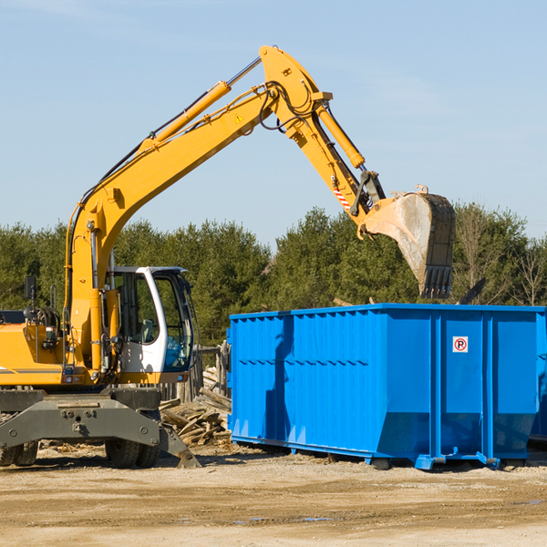 what size residential dumpster rentals are available in Chestnut Mound